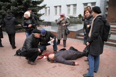 Во время акции протеста в Хмельницком была убита женщина, еще двое получили ранения