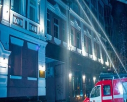 В столице на Подоле ночью горел ПАО "Банк ¾" 