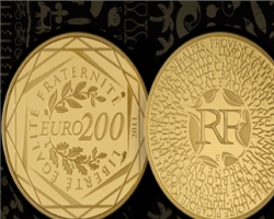 Франция выпустила золотую монету в 200 евро