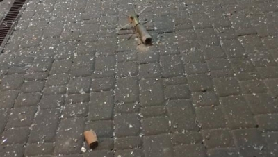 Ночью в Киеве неизвестный произвел выстрел из гранатомета по банку на Вознесенском спуске