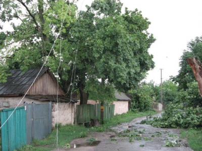 Мощный ветер срывал крыши с домов украинцев