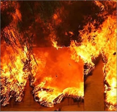 В Киеве сожгли офис Партии регионов