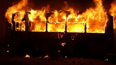 В Днепропетровске горели автобусы