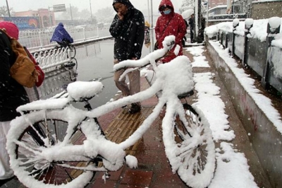 На севере Китая идет снег