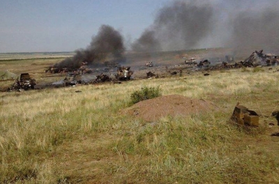 Украинские силовики разбили колонну ополченцев под Зеленопольем